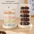 thumbnail image 3 of Rotating Hair Ties Organizer, 5 Ties Large Capacity Space Saving Rotating Jewelry Box  Multifunctional Lid  For Headbands, 3 of 8