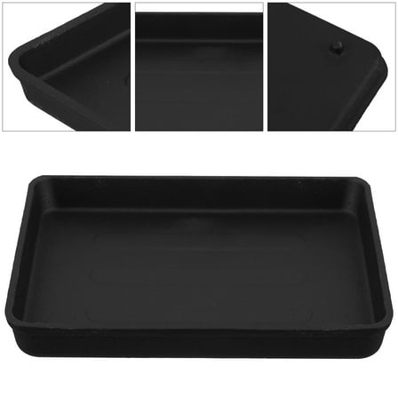 SOPOTUTU Black Cast Iron Barbecue Tray for Outdoor Grilling Steak Vegetables and Seafood