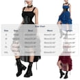 thumbnail image 4 of Jsaierl Women's Gothic Steampunk Corset Dress Square Neck High Low Ruffle Layered Halloween Cosplay Costume, 4 of 9