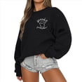 thumbnail image 2 of Sudadera de Halloween para Mujer, Suéter Bordado de Temporada Espeluznante, Suéter de Otoño Fantasma. Negro S, 2 of 5