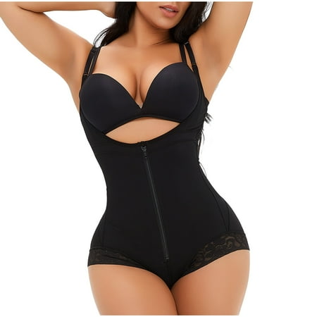 Women Shapewear Tops Abdominal Tightening Tops Postpartum Waist Tightening Adjustable Shoulder Straps Gathered Chest Bustier Lingerie for Women S-43 Black 6XL