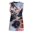 thumbnail image 3 of Womens Tank Tops V Neck Basic Marble Print Vest Casual Flowy Summer Sleeveless Shirts Pullover, 3 of 5