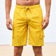 thumbnail image 3 of Ceisia Men's Spring Summer Solid Color Gift Elastic Waist Drawstring Swimming Trunks - Lightweight Beach Casual Pocket Shorts, 3 of 8