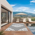 thumbnail image 3 of Baroque Grey Outdoor Rug for Patio/Deck/Porch, Non-Slip Large Area Rug 5 x 7 Ft, Vintage Damask Classic Floral Indoor Outdoor Rugs Washable Area Rugs, Reversible Camping Rug Carpet Runner, 3 of 8