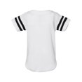 thumbnail image 2 of Rabbit Skins, Baby Soft Short Sleeve Football Bodysuit, White Black, Newborn, 2 of 4