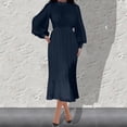 thumbnail image 1 of Gspmoly Robes pour Femmes, Robe Satinée Haut de Gamme à Manches Longues et Coupe Ample pour Femmes, Robe de Soirée Élégante et Élégante pour Femmes, Robes Formelles pour Femmes jusqu'à 65 % de Rabais, 1 of 9