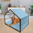 thumbnail image 2 of Dutch Pet House, Elements from Nature and Architecture of Netherlands in Blue Tones, Outdoor & Indoor Portable Dog Kennel with Pillow and Cover, 5 Sizes, Pale Blue Navy Blue, by Ambesonne, 2 of 4
