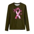 thumbnail image 3 of Cxenplz Women's Breast Cancer Awareness T-Shirts Cute Pink Ribbon Graphic Print Tees Tops Fall Casual Long Sleeve Crew Neck Dressy Shirts, 3 of 4
