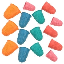 BESTOYARD Hot Glue Finger Protectors Rubber Thumb Thimble Assorted Color 15Pcs