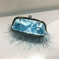 thumbnail image 5 of Wedding Purse Feather Crossbody Bag 3 Color Feather Luxury Women Bags Party, 5 of 16