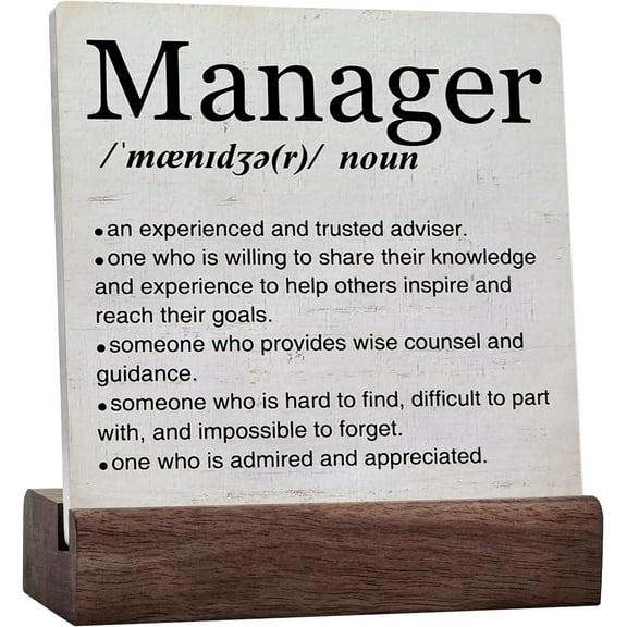 Manager Gifts Manager Definition Art Ceramic Table Sign Decor Boss Appreciation Gift Desk Decorative Sign Home Office Decoration For Table Shelf