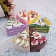 thumbnail image 3 of Artificial 6pcs Artificial Mini Cake PU Faux Slice Cake Simulation Decorative Triangular Cake Dessert Model for Kitchen Bakery Decor, 3 of 7