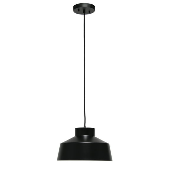 Elegant Designs Farmhouse Pendant Black