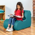 thumbnail image 3 of Jaxx Midtown Small Classroom Soft Foam Chair - Premium Vinyl Cover, Turquoise, 3 of 7