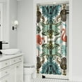 thumbnail image 2 of Exotic Bohemian Shower Curtain, Artistic Floral Print Waterproof Bath Curtain 36x72 Inch, Quick Dry Fade-Resistant Fabric with Metal Grommets, 2 of 5