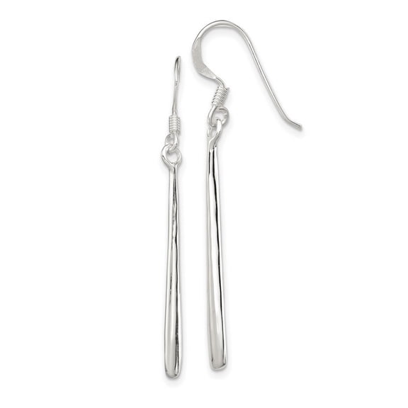 925 Sterling Silver Solid Dangle Polished Shepherd hook Tear Drop Earrings Measures 45x4mm Wide - Dangle Earring for Wom