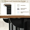 thumbnail image 4 of Bellemave 53.7" Kitchen Island with Power Outlet & Drop Leaf, Rolling Island with Table with Storage Drawers & Cabinet, Kitchen Island Cart with Spice Rack & Towel Rack on Wheels（Black), 4 of 9