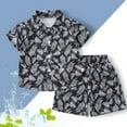 thumbnail image 2 of TAIAOJING Toddler Boys Hawaii Outfits Sets 2Pcs Set Summer Beach Button Down Shirt Tops + Shorts For Kids Birthday 18-24M, 2 of 3