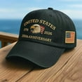 thumbnail image 2 of Patriotic 250th Anniversary Hat – America 250 United States Commemorative Baseball Cap With Red White Blue Flag Embroidery, Adjustable Eagle Style Black, 2 of 8