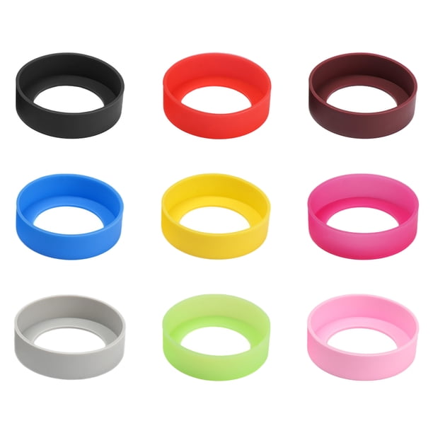 9 piezas de tazas protectores de taza de silicona de agua de agua soporte para botellas de agua tazanes resistentes al calor