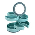 thumbnail image 1 of Female Ears s Jewelry Box 4-Layer Rotating with Mirror Rope Blue, 1 of 8