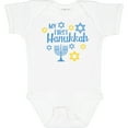 thumbnail image 3 of Inktastic My 1st Hanukkah with Menorah and Stars of David Boys or Girls Baby Bodysuit, 3 of 5