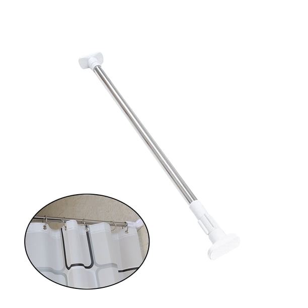 Varilla retráctil para colgar cortinas de acero inoxidable, soporte para tendedero, barra para cortina multifunción, barra para cortina de ducha, barra para colgar ropa a prueba de viento, 50/80 cm