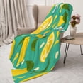 thumbnail image 3 of Fuzoiu fruits Print Flannel Throw Blanket,Light Weight Warm Decorative,Throw Blanket Cover for Sofa, Couch, Bedroom,Travel-60"x50", 3 of 6