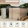thumbnail image 6 of 12FT x 10FT Metal Storage Shed, Outdoor Storage Shed with Lockable Doors, Utility and Tool Shed with Slooping Roof for Garden, Backyard, Patio, Lawn, 6 of 9