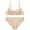 Beige, variant on Hrsba Bra and Brief Set Solid Color Underwire Lightweight Breathable Material All Day Wear 2 Piece Set For Women