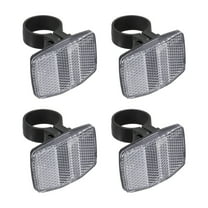 Bike Front and Rear Wheel Spoke Reflectors, 4 Pcs Bicycle Cycling Safety Warning Reflectors for Handlebar Seat Post White