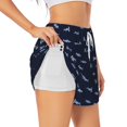 thumbnail image 1 of Balery Cute Shark Pantalones cortos deportivos para mujer con forro y dos bolsillos, elásticos, para entrenamiento, gimnasio, yoga-Medium, 1 of 7