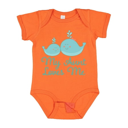 

Inktastic My Aunt Loves Me Whale Gift Baby Boy or Baby Girl Bodysuit