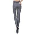 thumbnail image 4 of Soki Women Jeans High Waisted Imitation Denim Elastic Bottom Pants Slim Fit, 4 of 4