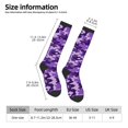 thumbnail image 3 of Women's Knee High Socks Purple Camouflage Thermal Soft Knee Long Socks, 3 of 7