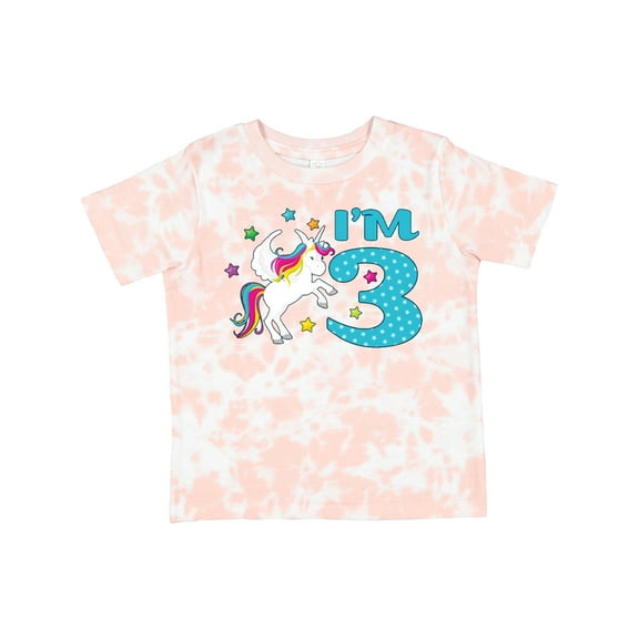 Inktastic I'm Three Unicorn, 3rd Birthday Boys or Girls Toddler T-Shirt