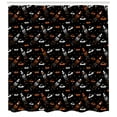 thumbnail image 2 of Ambesonne Space Shower Curtain, Traveling into the Cosmos, 69"Wx75"L, Black Orange White, 2 of 2