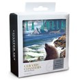 thumbnail image 2 of La Jolla, California, Sea Lions on Coast (Absorbent Ceramic Coasters Set of 4 Matching Images, Cork Back, Kitchen Table Decor), 2 of 3