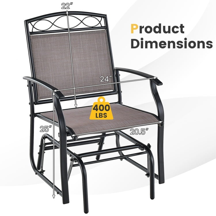 Aimee Lii 3 Pieces Outdoor Patio Furniture for Porch, Backyard, Sturdy, Brown