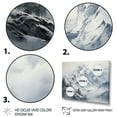 thumbnail image 3 of Designart "Minimalism Winter Mountains Summit painting I" Landscapes Floater Framed Canvas Print, 3 of 7