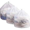 thumbnail image 1 of Comercial – Bolsa de lavandería de malla – Resistente Color Blanco Material de malla con cierre de cordón. Ideal se puede lavar a máquina. Bolsa de lavandería de malla para fábricas Ofspeizc DCF320-5, 1 of 8