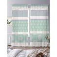 thumbnail image 3 of Farm Fruits Sheer Curtains 96 Inch Length 2 Panels for Living Room, Watermelon Lemons Peach Green Grey Striped Voile Kitchen Curtain Set, Luxury Privacy Drapes Window Treatment for Bedroom, 3 of 7