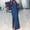 Navy, variant on Wedding Guest Dresses,Prom Dresses Fashion Women Solid Color Long Sleeve V-Neck Long Formal Dress Maxi Dresses,Formal Dresses,Graduation Dress Gold Dress L