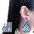 thumbnail image 1 of Cuadros Decorativos Pendientes de diamantes de mosaico, kit de pintura DIY, joyería colgante de oreja de taladro (EH03) Tmvgtek embutido en tela, 1 of 6