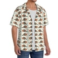 thumbnail image 2 of Yiaed Colorful Armadillos Print Mens Casual Wrinkle Free Shirts Short Sleeve Button Down Summer Stretch Dress Shirt-XX-Large, 2 of 5
