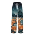 thumbnail image 4 of ASDFVBKG Halloween Themed Men's Casual Pajama Pants with Drawstring Elastic Waist, Comfortable Sleepwear Loose Fit for Lounge, Yoga, and Home Wear, Fun Print Design Blue XL, 4 of 5