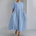 thumbnail image 2 of CIENVNSTG Maxi Dress for Women A-Line Classic Breathable New Dress Elegant Versatile Beach Dress, 2 of 6