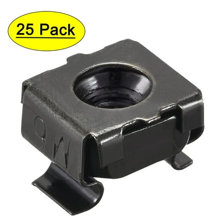 

Unique Bargains Snap-in Cage Nuts - M6 x 0.04 Carbon Steel Metric Nut for Server Shelve 25 pcs