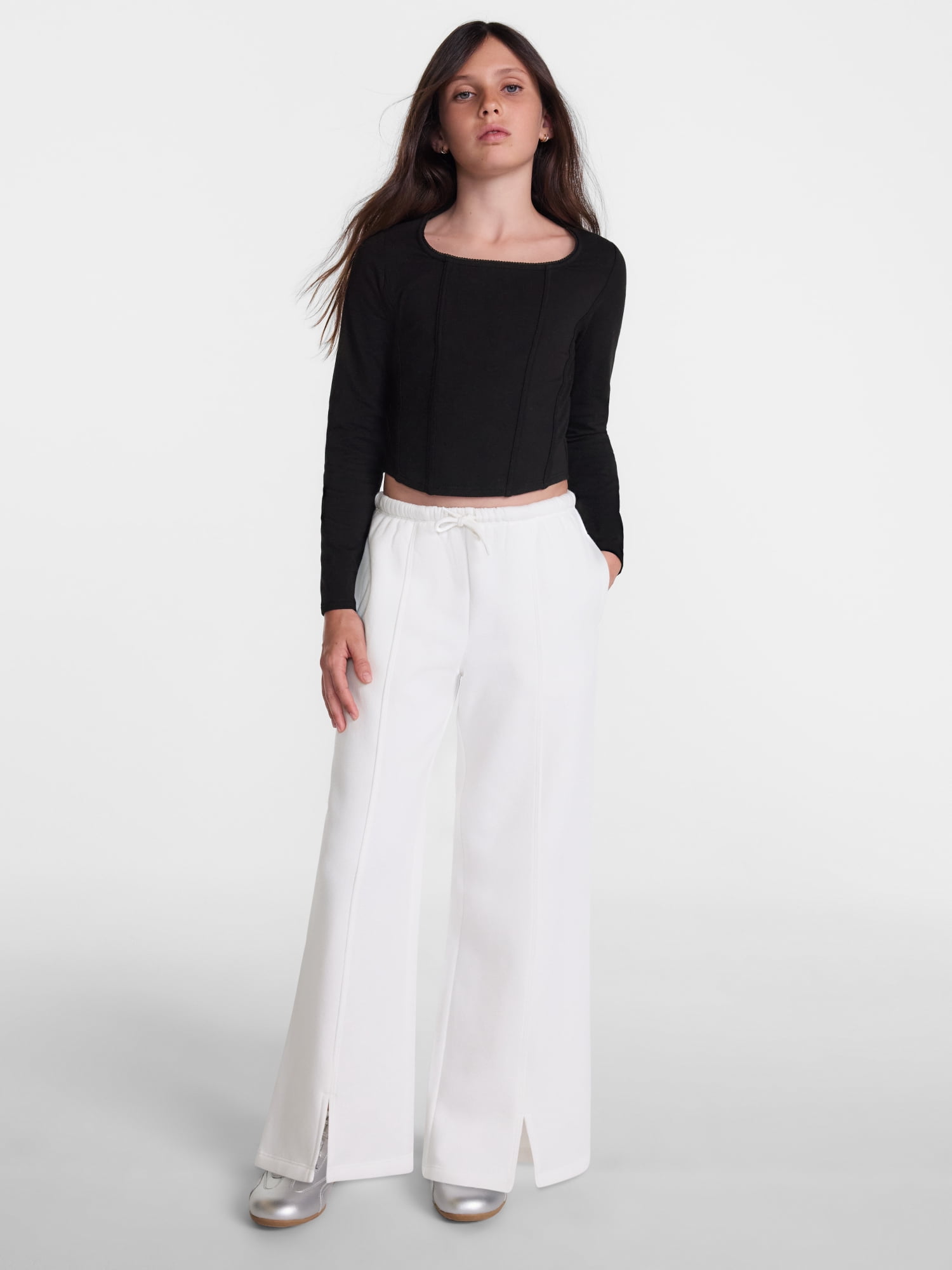 Weekend Academy Girls Corset Top with Long Sleeves, Sizes 4-18