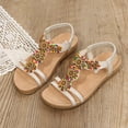 thumbnail image 6 of AXXD Beige Sandals for Women Clearance Under $10 Summer Pullover Flat Open Toe Beach Sandals, 6 of 6